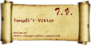 Tenyér Viktor névjegykártya